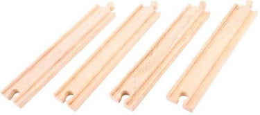 Bigjigs rail houten treinbaan rechts stukken (4 stuks)
