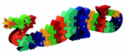 Lanka kade houten puzzel draak - alfabet