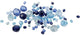 Creativ company cc plastic facet kralenmix 4-12 mm blauwe harmonie 170 stuks