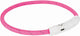 Trixie lichtgevende halsband hond flash usb tpu nylon roze
