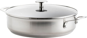 Kitchenaid hapjespan met deksel 28cm - 4.3l - pfas-vrije antikleeflaag - hapjespan inductie - rvs hapjespan - ovenbestendig tot 230 graden - zilver