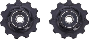 Bbb cycling derailleurwieltjes shimano, campagnolo sram - 9-speed, 10-speed, 11-speed, 12-speed - duurzaam - zwart - 11t - rollerboys bdp-02