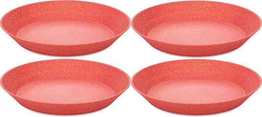Koziol diep bord, 24 cm, set van 4, organic, natuur koraal - | connect plate