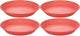 Koziol diep bord, 24 cm, set van 4, organic, natuur koraal - | connect plate