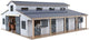 Kids globe paardenstal met 7 boxen en weiland 1:24