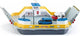Siku 1750, autoveerboot, 1:50, metaal kunststof, incl. 2 speelgoedauto's, geel grijs, kan drijven, beweegbare oprijplaten