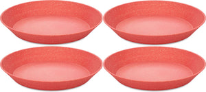 Koziol diep bord, 24 cm, set van 4, organic, natuur koraal - | connect plate