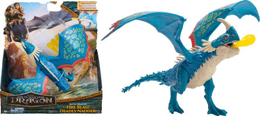 Dreamworks dragons how to train your dragon - hoe tem je een draak - battle dragons fire blast akelige adder actiefiguur 25 cm - speelgoed