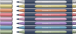 Schneider schrijfwaren schneider rollerball metallic - paint-it 050 - lijnbreedte 0.4mm - 8 stuks - s-ml05011502