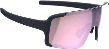 Bbb cycling chester narrow fietsbril heren en dames - sportbril voor smal gezicht - wielrenbril met grote lens - rubberen pootjes - mat zwart mlc roze - bsg-73