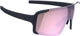 Bbb cycling chester narrow fietsbril heren en dames - sportbril voor smal gezicht - wielrenbril met grote lens - rubberen pootjes - mat zwart mlc roze - bsg-73