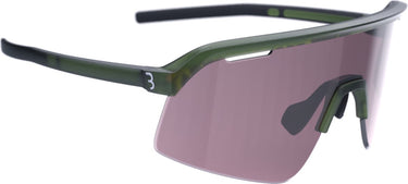 Bbb cycling valor flux professionele fietsbril heren en dames - hoog contrast sportbril - wielrenbril met flux lens - anti-condens - mat groen transparant - bsg-81