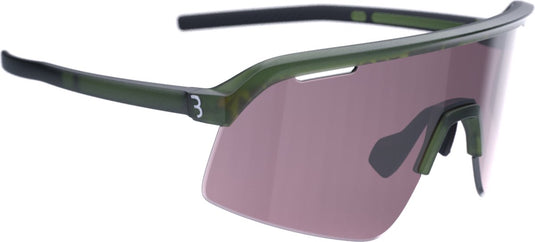 Bbb cycling valor flux professionele fietsbril heren en dames - hoog contrast sportbril - wielrenbril met flux lens - anti-condens - mat groen transparant - bsg-81