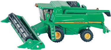 Siku 1876, john deere t670i maaidorser, 1:87, metaal kunststof, groen, beweegbaar en verwijderbaar maaidek