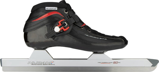 Nijdam premium norenschaatsen carbon - laag - zwart rood - maat 47