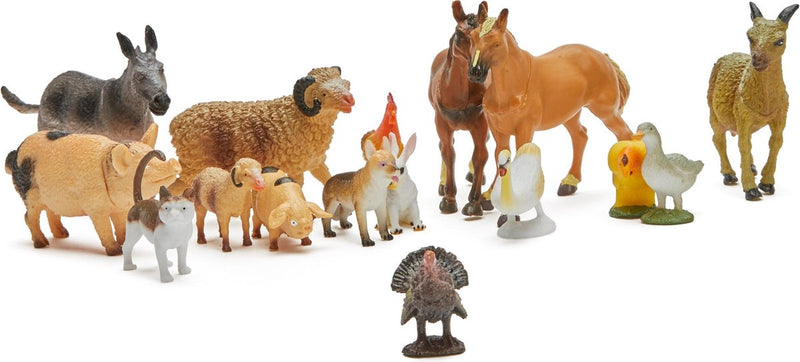 Afbeelding laden in galerijviewer, Johntoy boerderijdieren - 20 stuks in zak - dieren speelgoed
