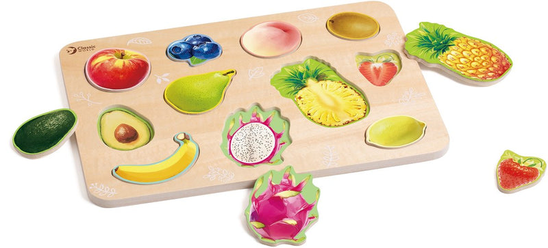 Afbeelding laden in galerijviewer, Classic world houten puzzel fruit - 11st.
