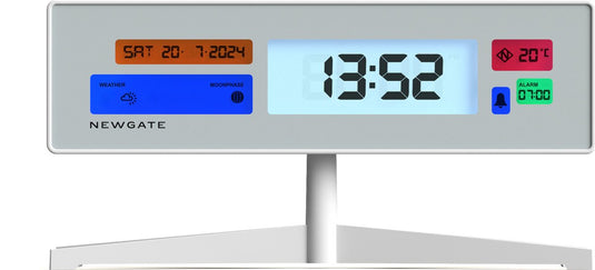 Newgate supergenius - lcd wekker - wit