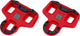 Bbb cycling look keo schoenplaatjes racefiets - multiclip - 7° speling - schoenplaatjes met antislip rubberen pads - compatibel met look keo pedalen - rood - bpd-04a