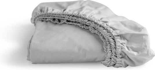 Cinderella - weekend - hoeslaken - 1 persoons - 100% katoen - 80x210 cm - tot 25 cm matrashoogte - lichtgrijs