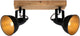 Briloner wood style - plafondlamp - opbouwspot draaibaar - e14 - hout en metaal - zwart en goud