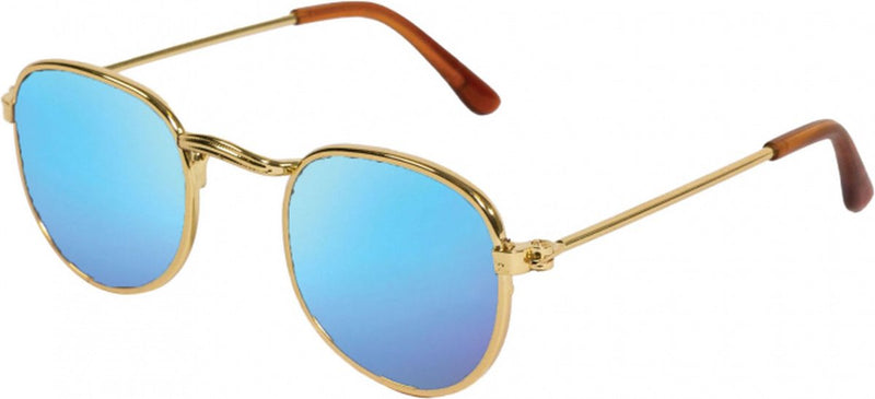 Afbeelding laden in galerijviewer, Heless poppen zonnebril goud blauw gespiegeld
