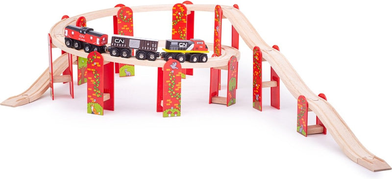 Afbeelding laden in galerijviewer, Bigjigs houten rails - viaduct uitbreidingsset, 27dlg.
