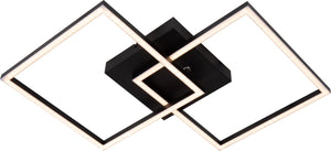 Lucide arianne - plafonnière (plafondlamp) - led - cct - 1x23w 2700k 4000k - zwart