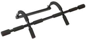 Tunturi deurtrainer - fitness-set - door gym - optrekstang - opdrukstang - zwart - incl. gratis fitness app