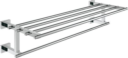 Grohe essentials cube handdoekhouder met rek voor meerdere handdoeken - 600 mm