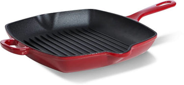 Bk bourgogne grillpan - 26cm - gietijzer - chili red
