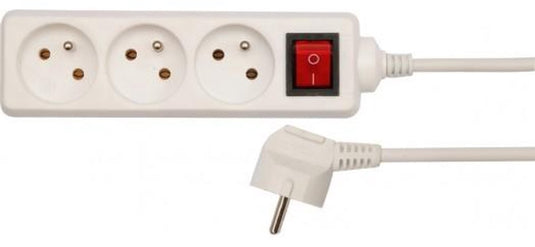 Vorel - stekkerdoos - 3 stopcontacten - 3m kabel - met aardung - schakelaar