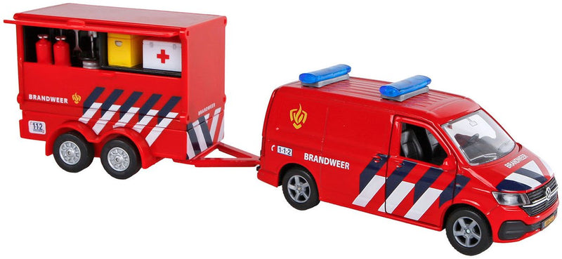 ギャラリービューアに画像をロードする, Kids globe vw transporter brandweer met aanhangwagen
