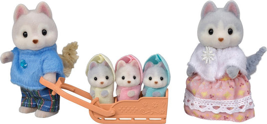 Sylvanian families 5636 familie husky-fluweelzachte speelfiguren