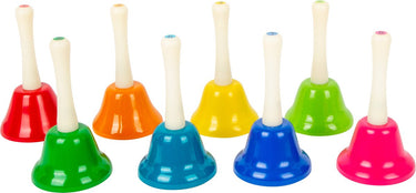 Small foot - gekleurde handbellen, set van 8