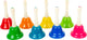 Small foot - gekleurde handbellen, set van 8