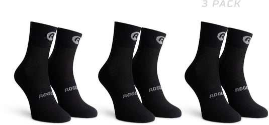 Rogelli core dames en heren 3 pack fietssokken - vochtregulerend - zwart