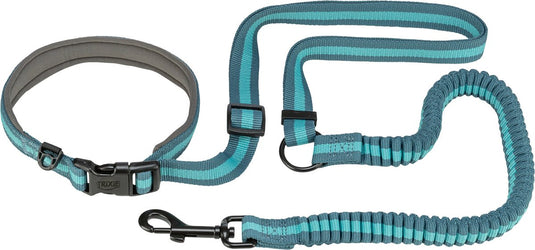 Trixie jogginglijn - hondenhardlooplijn - 133-180x2.0 cm petrol aqua