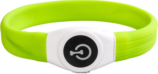 Duvo plus - dierenkleding - hond - flash light ring maxi usb silicon 45x2,5x1cm groen - 1st