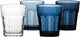 Bo-camp - limonade glas - mix match - kunststof - 200 ml - 4 stuks - blauw