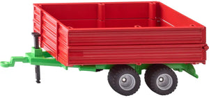 Siku 2881, tandemasser, 1:32, metaal kunststof, rood groen, kantelbare laadvloer, in hoogte verstelbare zijwanden