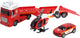 Rapid wheels autotransporter brandweer + auto en helikopter + licht en geluid