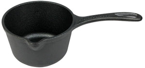 Valhal outdoor - sauspan steelpan 1l met steel - gietijzer - schenktuit - vh1l.sp