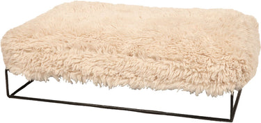 D d home - hond - amy kussen met frame m - 90x65x20cm wit - 227258