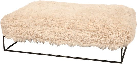 D d home - hond - amy kussen met frame m - 90x65x20cm wit - 227258