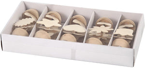 Creativ company versier je houten memoclip bloem, 10st.