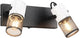 Trio tosh - spot - zwart wit - excl. 2x e14 15w - wandspot met schakelaar - houten elementen in wit