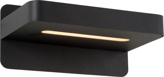 Lucide atkin - bedlamp wandlamp - led - 1x6w 3000k - met usb oplaadpunt - zwart