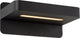 Lucide atkin - bedlamp wandlamp - led - 1x6w 3000k - met usb oplaadpunt - zwart