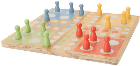 Koopman houten bordspel ludo klassiek gezelschapsspel voor kinderen en volwassenen.